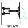 US Original LEADZM Cold Rolled Plate Tmds-204 32-70 Inch Double Pendulum Large Base Tv Stand Load-bearing 50kg Bracket black